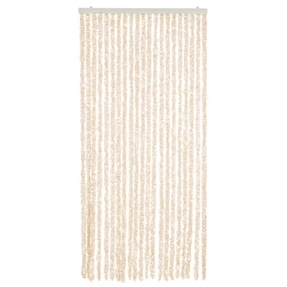 Tenda Antimosche Beige e Bianca 90x200 cm in Ciniglia