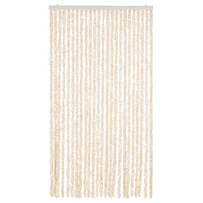Tenda Antimosche Beige e Bianca 100x200 cm in Ciniglia