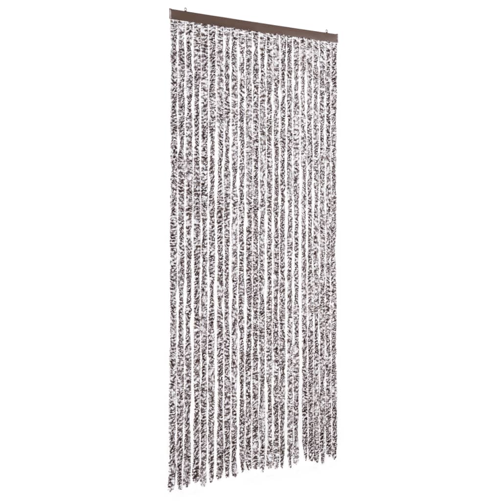 Tenda Antimosche Marrone e Beige 100x200 cm in Ciniglia