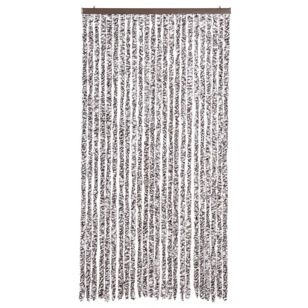 Tenda Antimosche Marrone e Beige 100x200 cm in Ciniglia