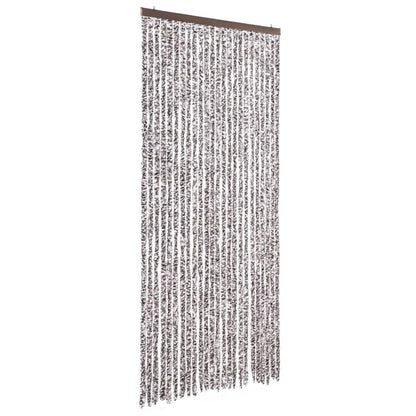 Tenda Antimosche Marrone e Beige 100x230 cm in Ciniglia