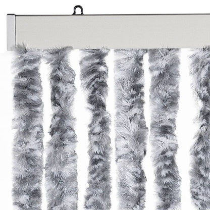 Tenda Antimosche Grigio e Bianca 100x200 cm in Ciniglia
