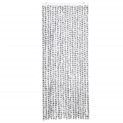 Tenda Antimosche Grigio Chiaro e Grigio Scuro 56x200cm Ciniglia