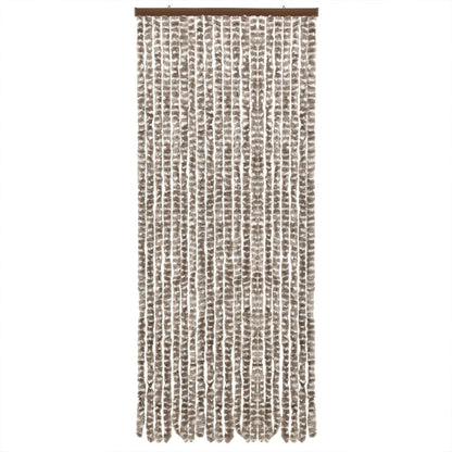 Tenda Antimosche Tortora e Bianca 56x200 cm in Ciniglia