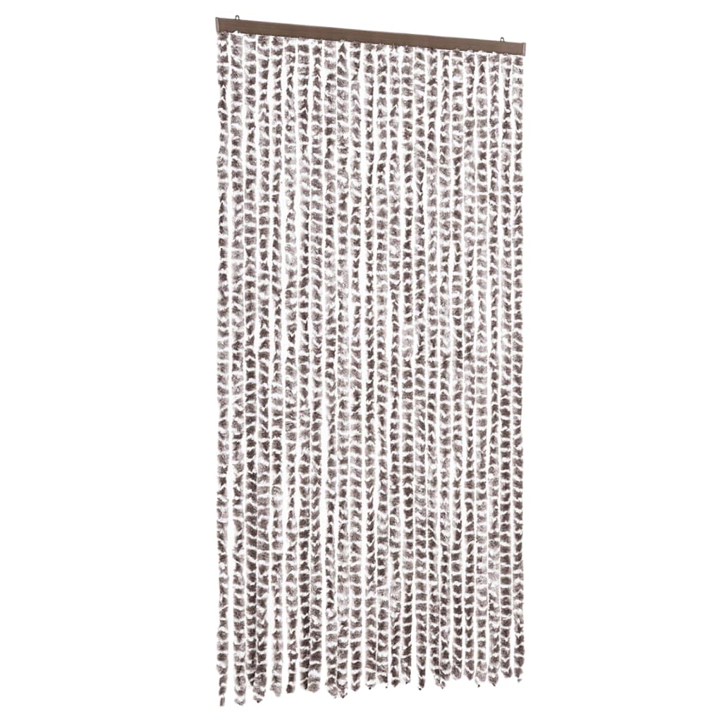 Tenda Antimosche Tortora e Bianca 100x200 cm in Ciniglia