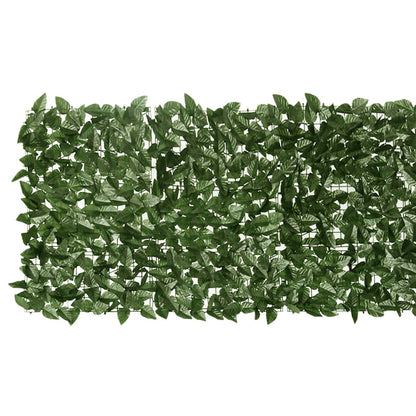 Schermo Privacy da Balcone con Foglie Verde Scuro 600x75 cm