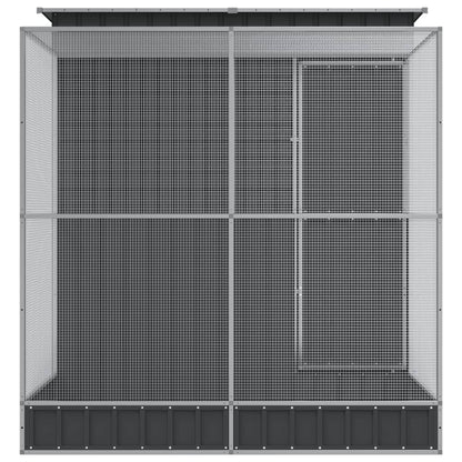 Voliera con Estensione Argento 209x203x216 cm in Acciaio