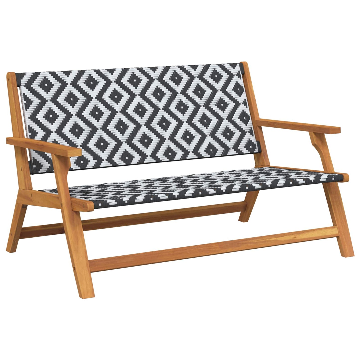 Arredamento da Giardino Nero e Bianco 122 x 78 x 73 cm