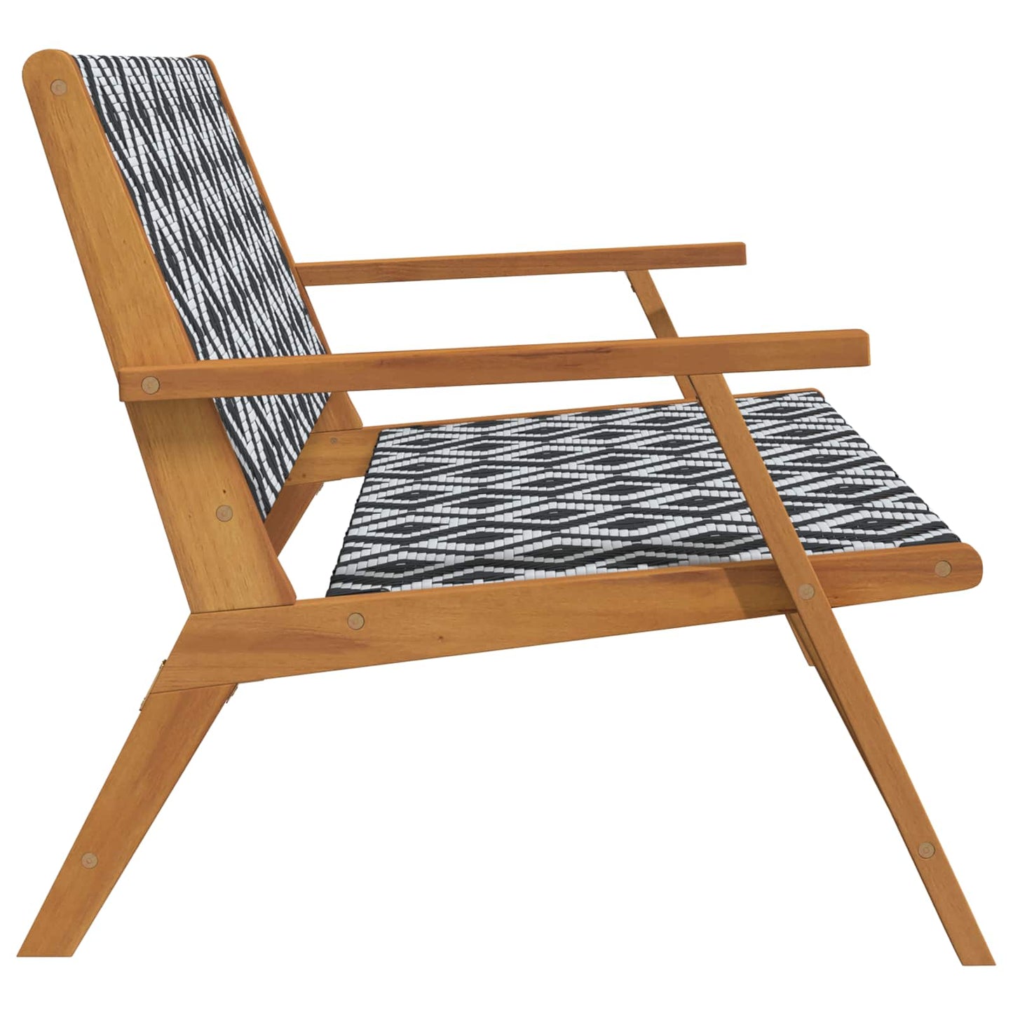 Arredamento da Giardino Nero e Bianco 122 x 78 x 73 cm