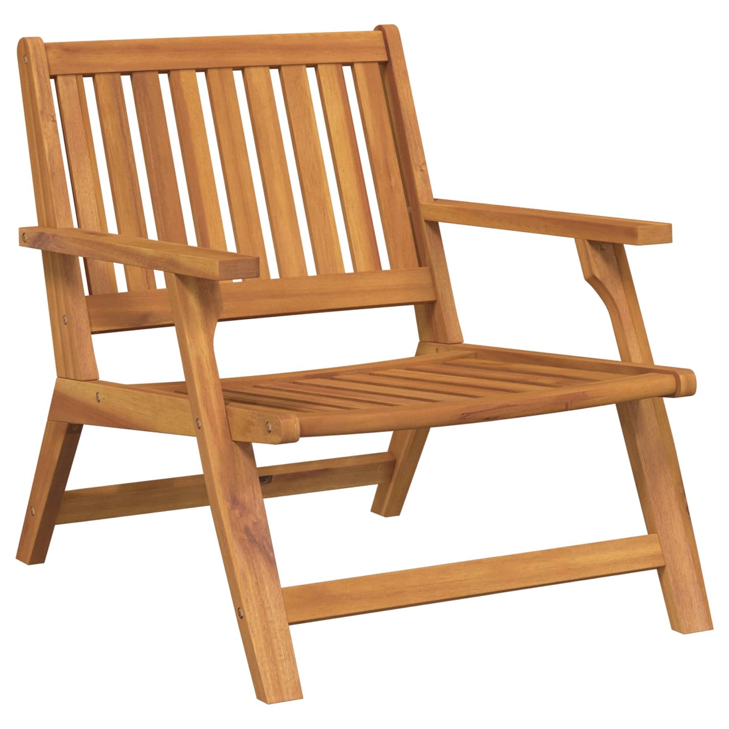 Panca Relax 2 pcs Marrone Legno di Acacia Massello