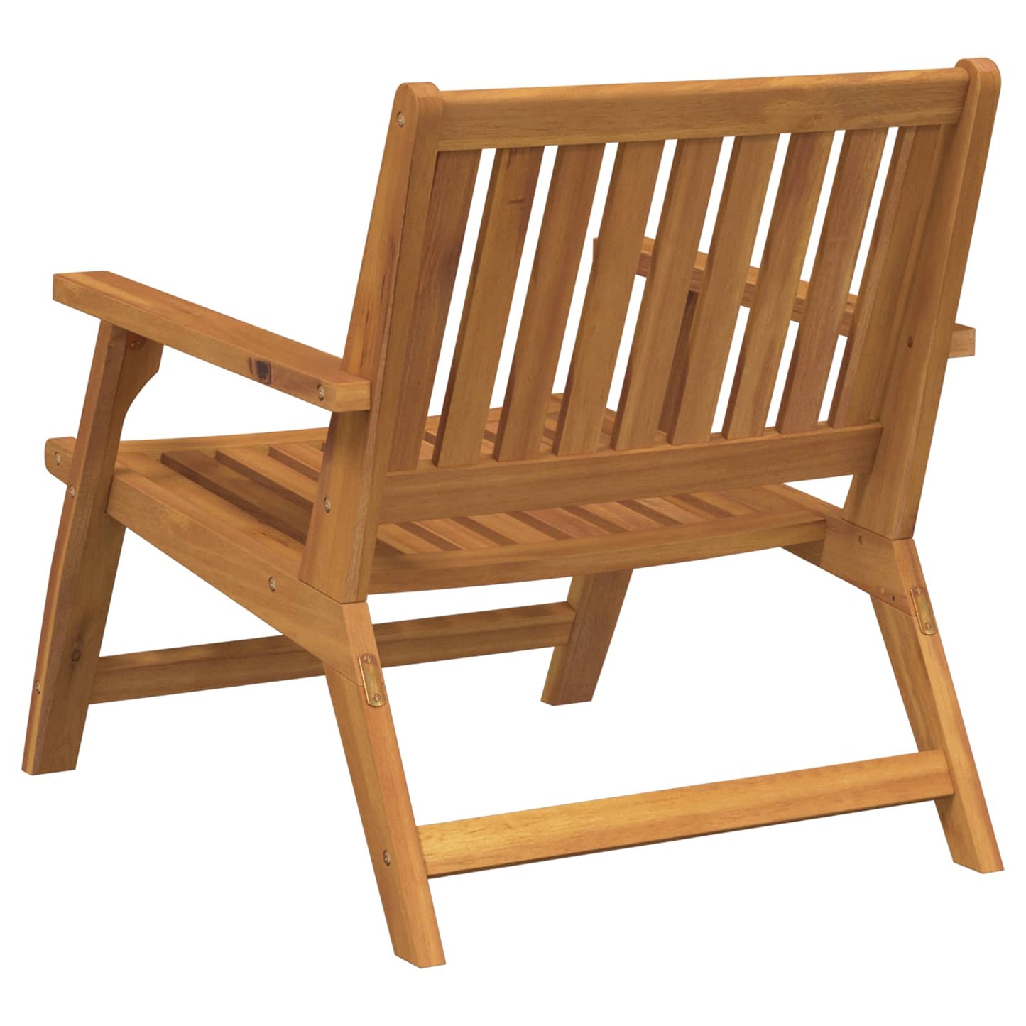 Panca Relax 2 pcs Marrone Legno di Acacia Massello