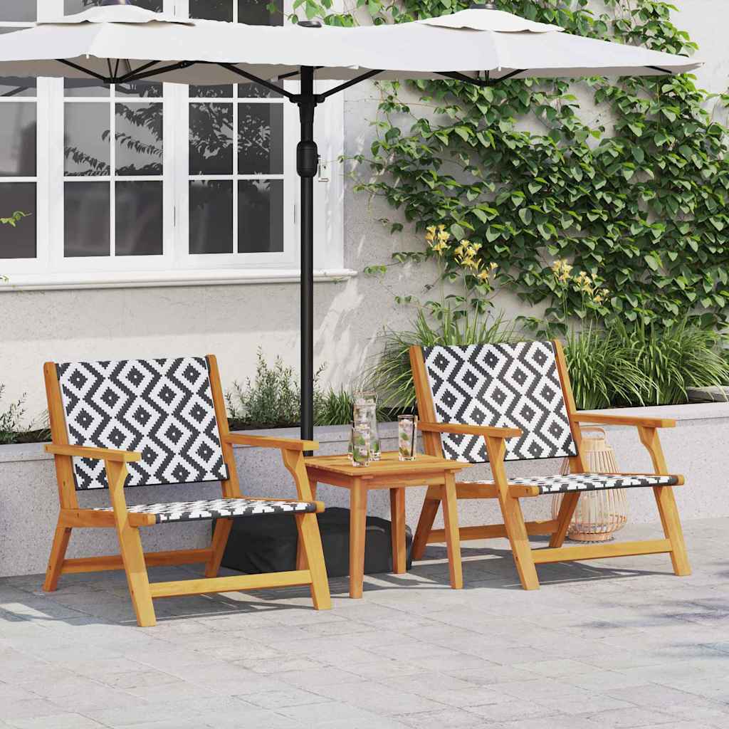 Arredamento da Giardino 2 pcs Nero e Bianco 67 x 78 x 73 cm