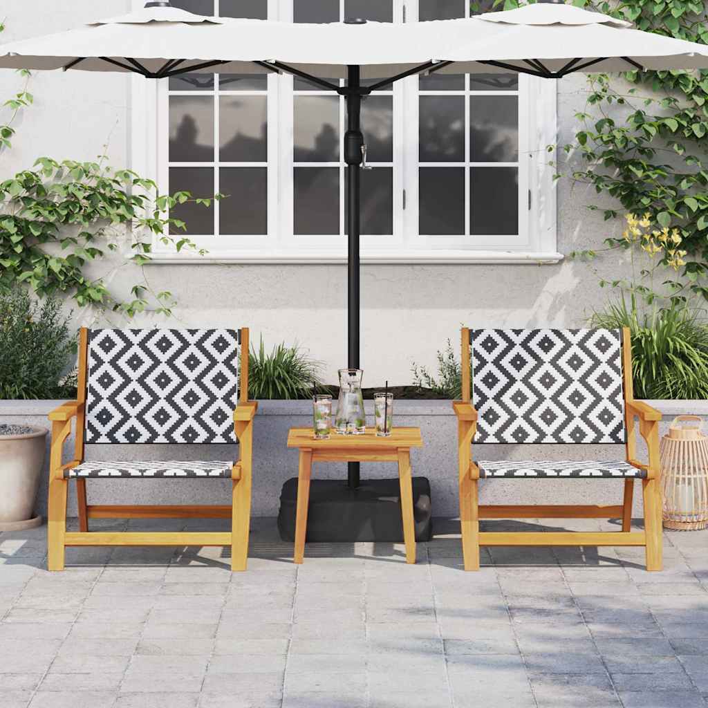 Arredamento da Giardino 2 pcs Nero e Bianco 67 x 78 x 73 cm
