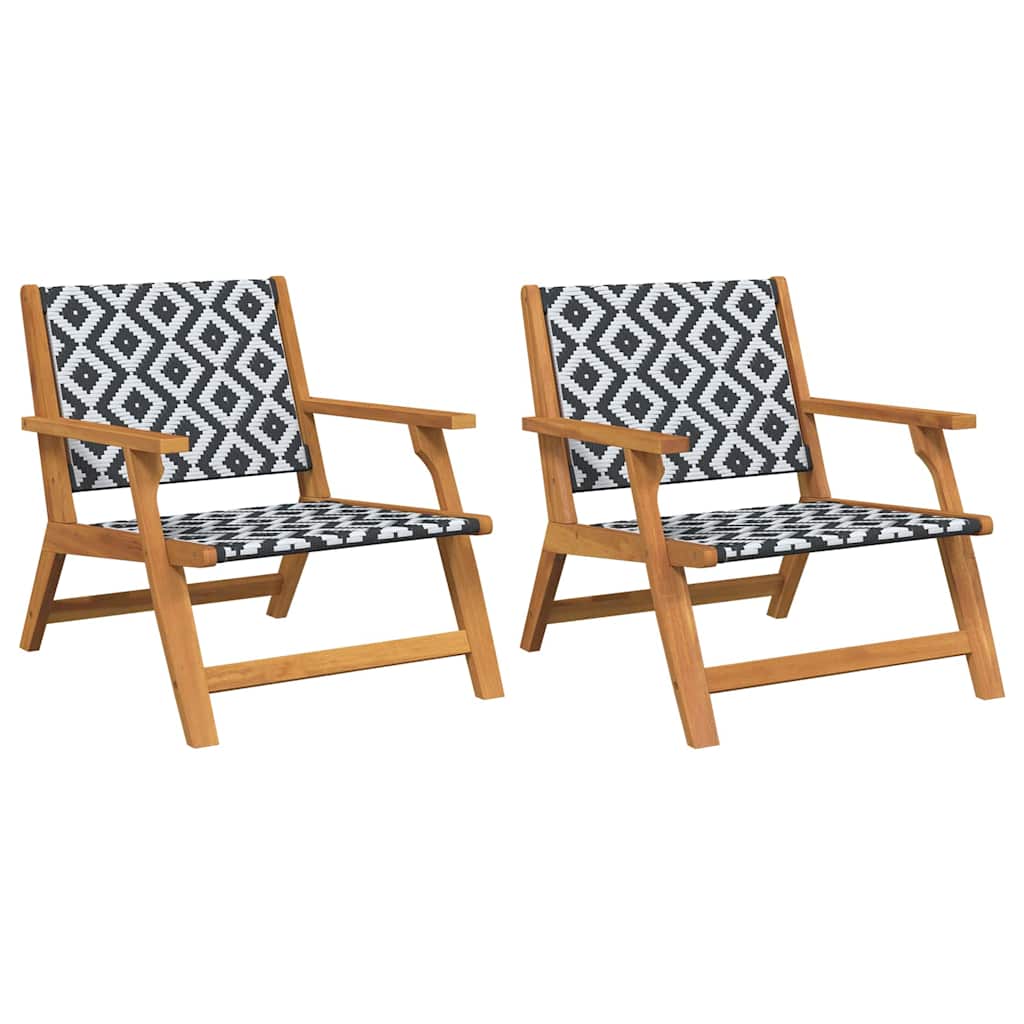 Arredamento da Giardino 2 pcs Nero e Bianco 67 x 78 x 73 cm