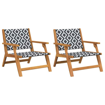 Arredamento da Giardino 2 pcs Nero e Bianco 67 x 78 x 73 cm