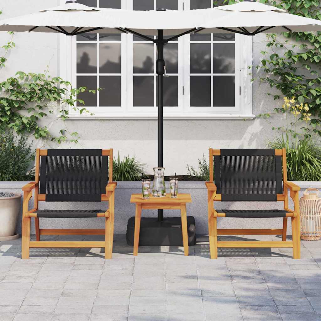 Arredamento da Giardino 2 pcs Nero 67 x 76 x 73 cm