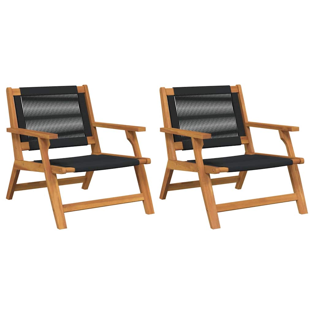 Arredamento da Giardino 2 pcs Nero 67 x 76 x 73 cm