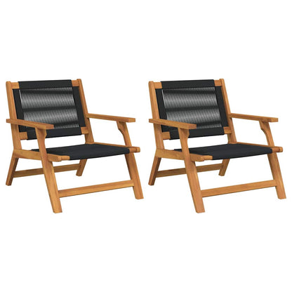 Arredamento da Giardino 2 pcs Nero 67 x 76 x 73 cm