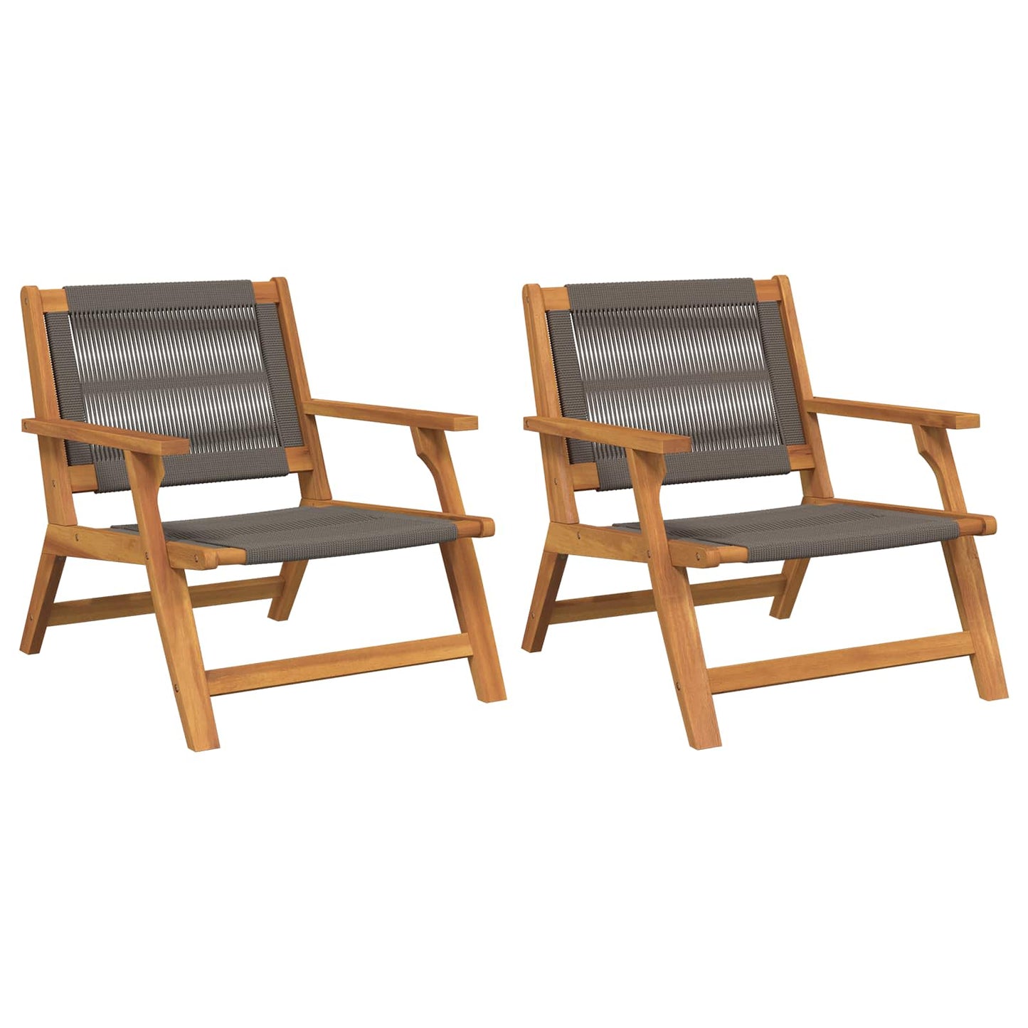 Arredamento da Giardino 2 pcs Grigio 67 x 76 x 73 cm