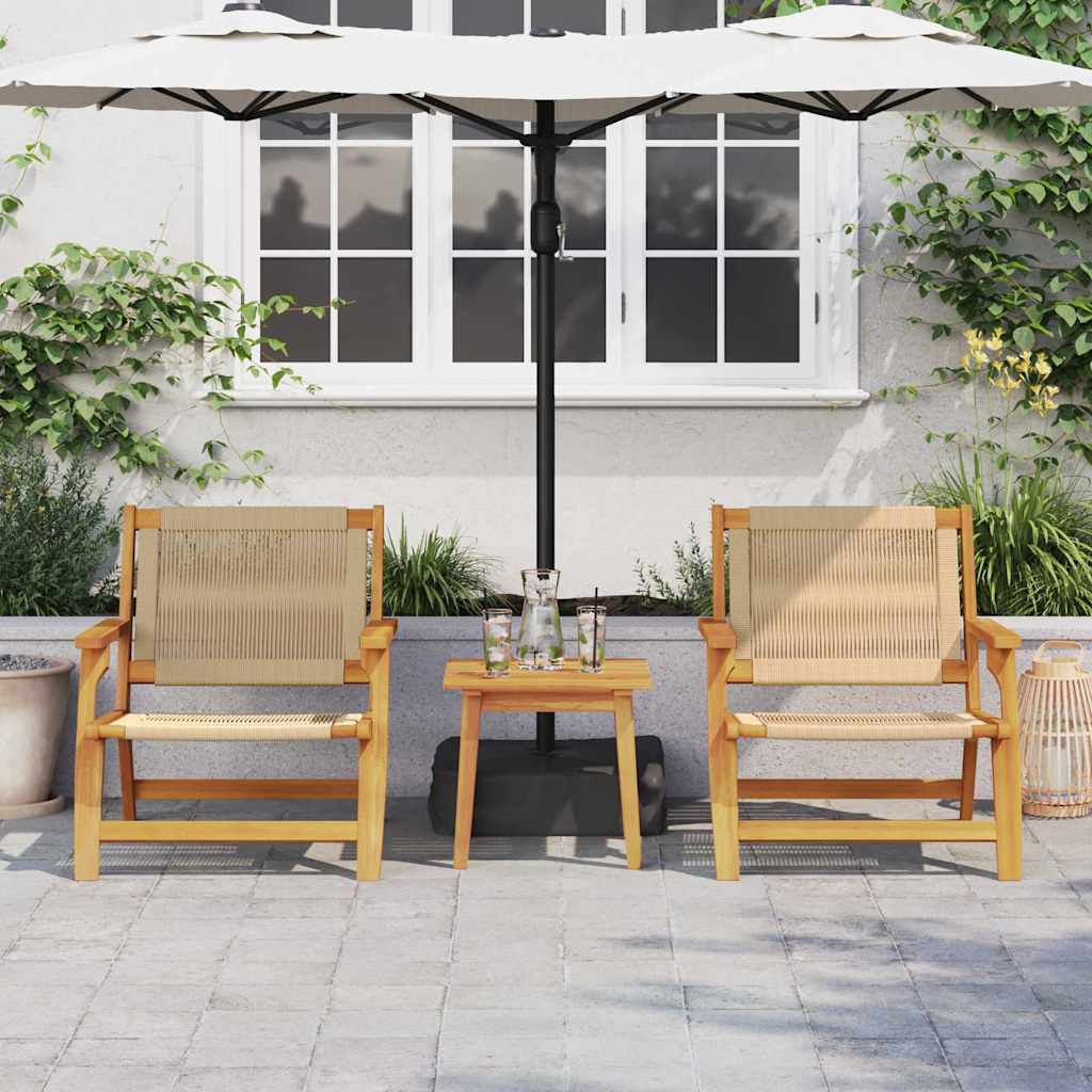 Arredamento da Giardino 2 pcs Beige 67 x 76 x 73 cm