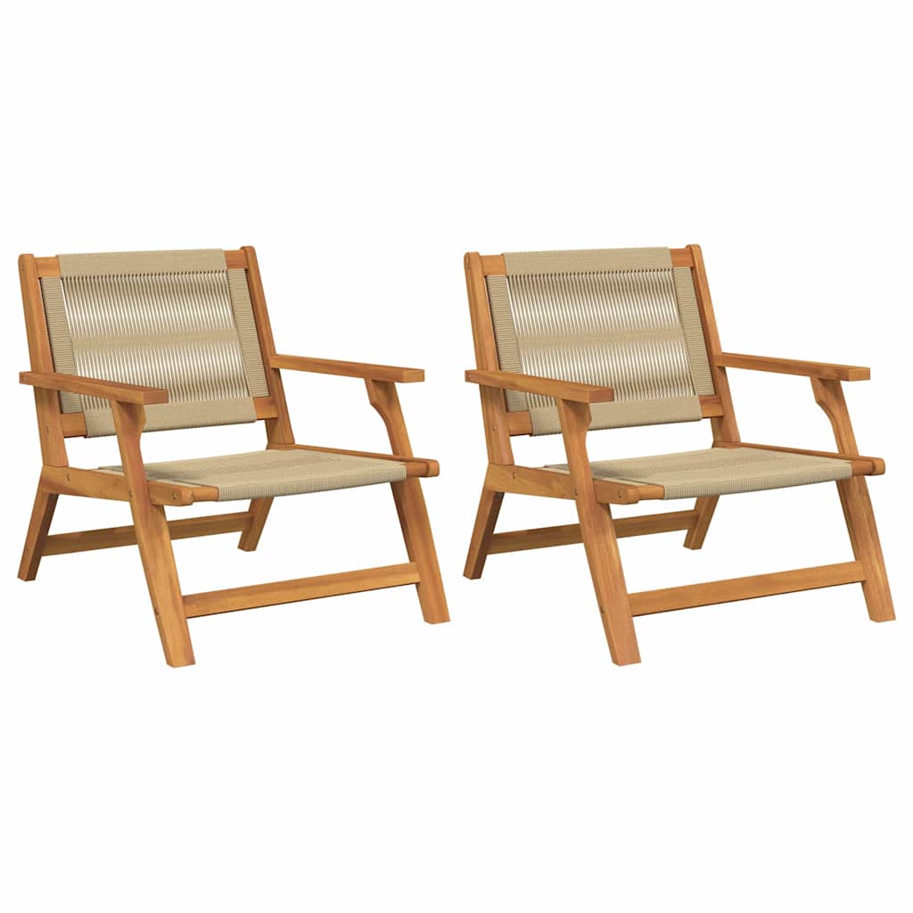 Arredamento da Giardino 2 pcs Beige 67 x 76 x 73 cm