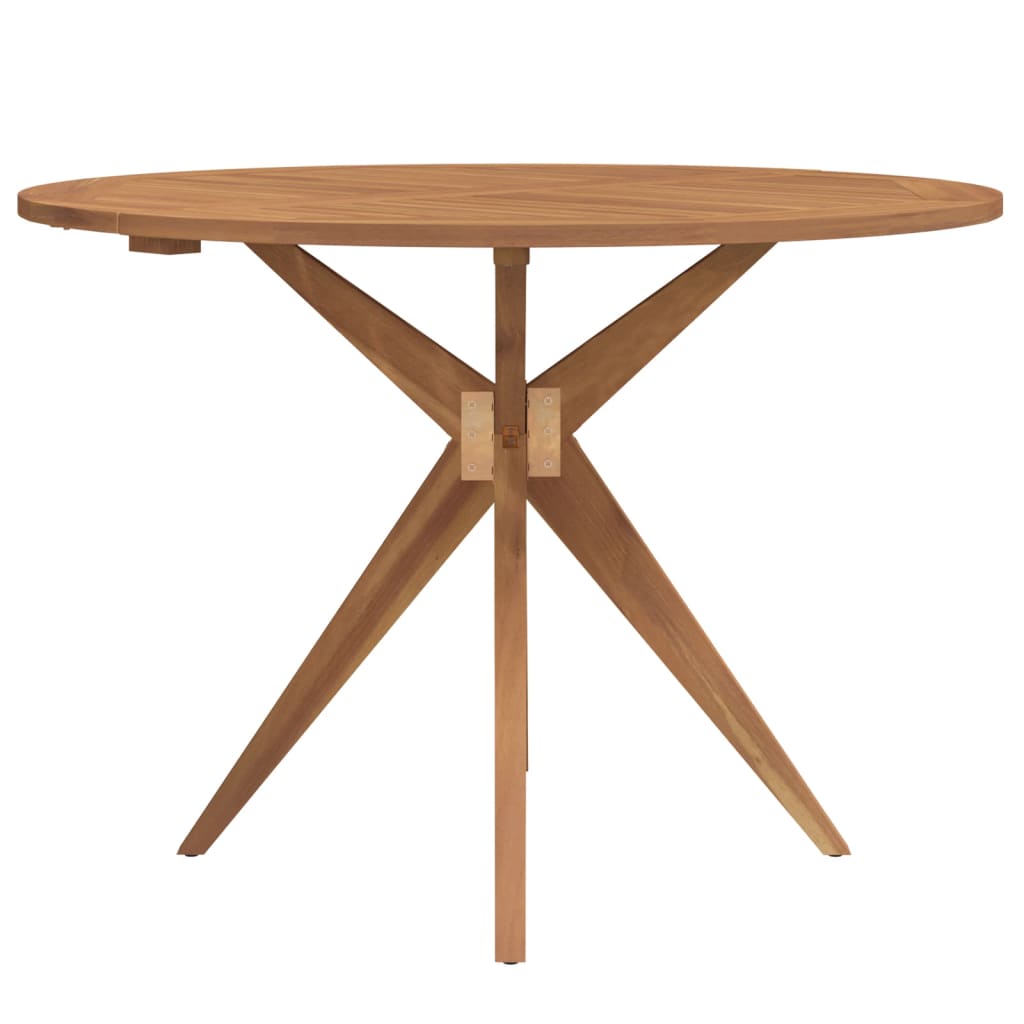 Tavolo da Giardino Rotondo Ø110x75cm in Legno Massello Acacia