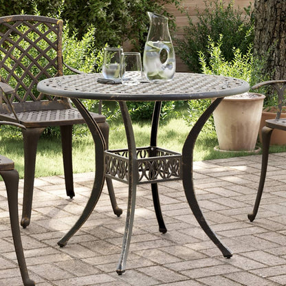 Tavolo da Giardino Bronzo ÃƒËœ90x75 cm in Alluminio Pressofuso