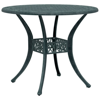 Tavolo da Giardino Verde Ã˜90x75 cm in Alluminio Pressofuso
