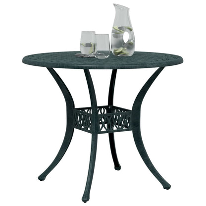 Tavolo da Giardino Verde Ã˜90x75 cm in Alluminio Pressofuso