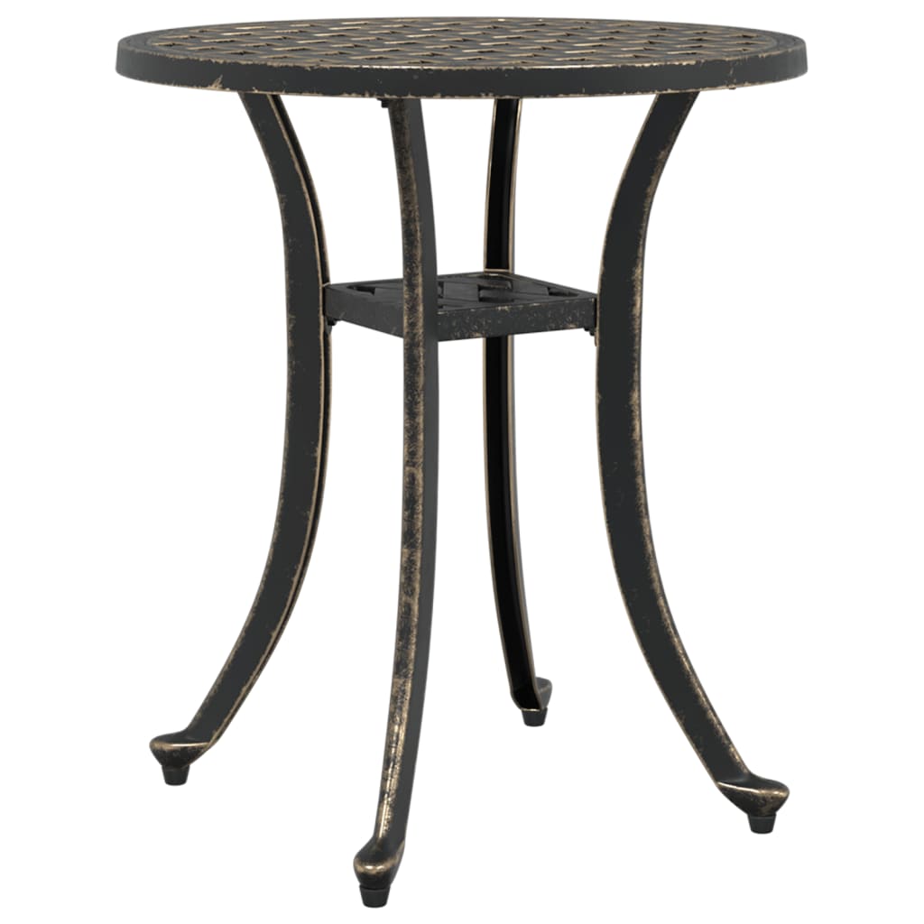 Tavolo da Giardino Bronzo Ã˜48x53 cm in Alluminio Pressofuso