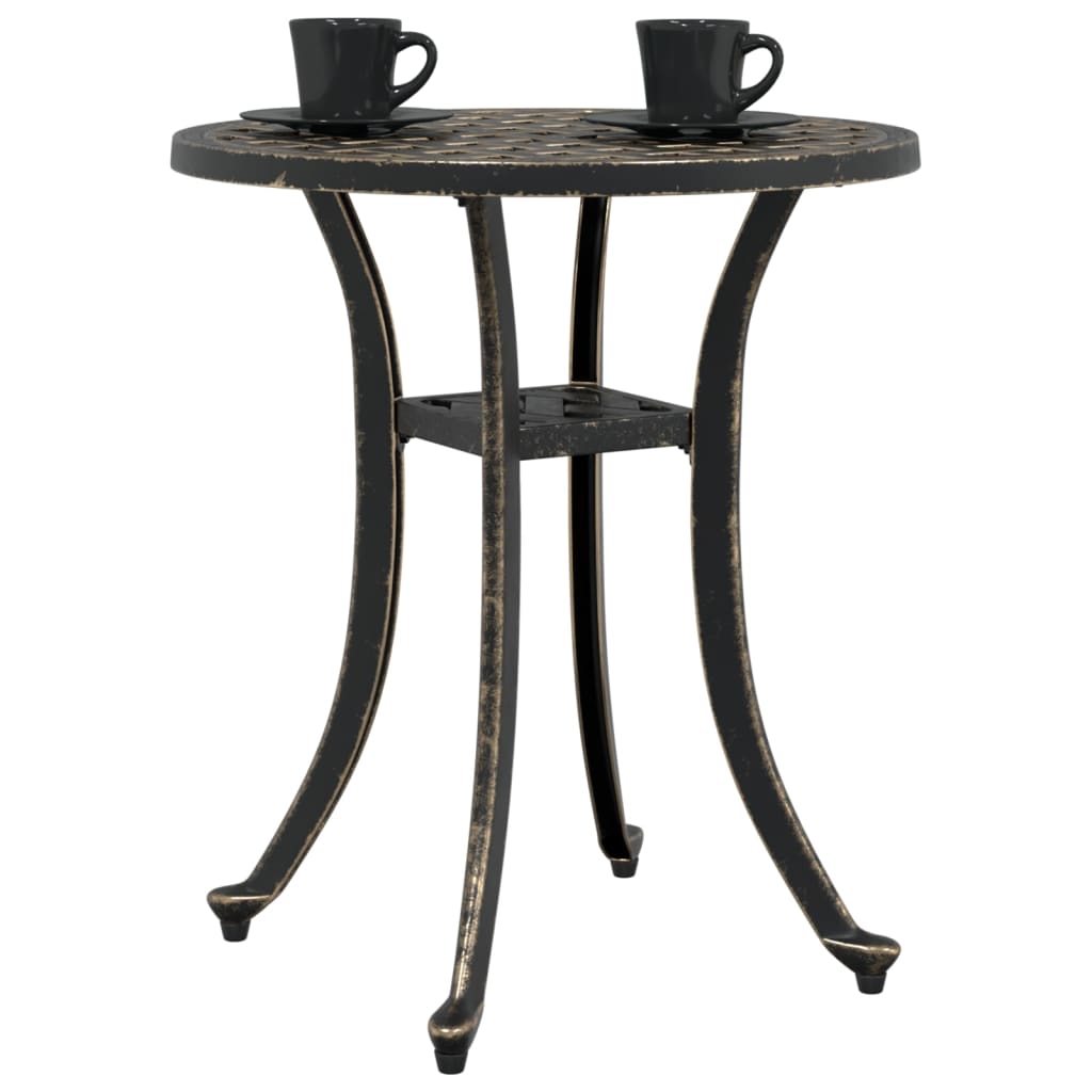 Tavolo da Giardino Bronzo Ã˜48x53 cm in Alluminio Pressofuso