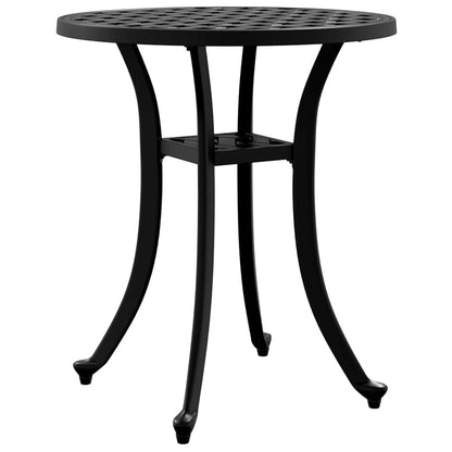 Tavolo da Giardino Nero ÃƒËœ48x53 cm in Alluminio Pressofuso