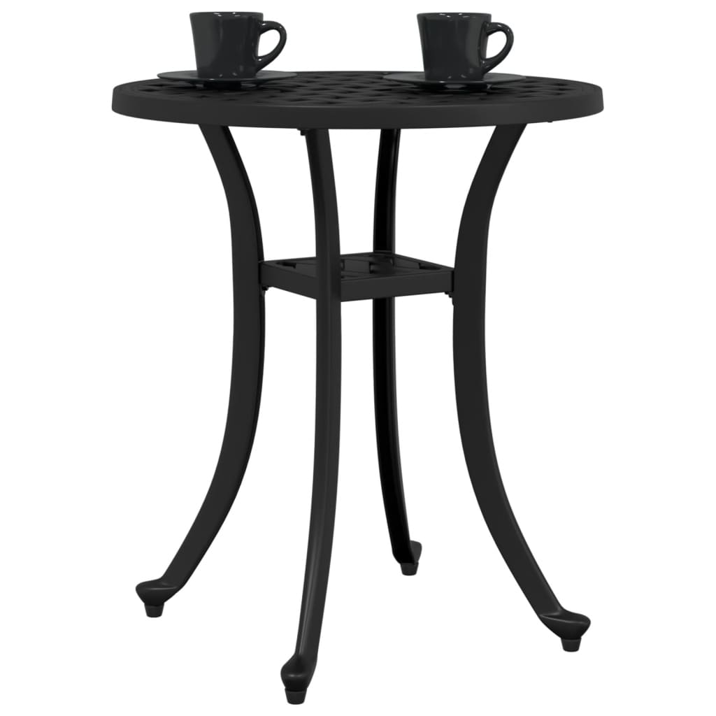 Tavolo da Giardino Nero ÃƒËœ48x53 cm in Alluminio Pressofuso