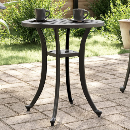 Tavolo da Giardino Nero ÃƒËœ48x53 cm in Alluminio Pressofuso