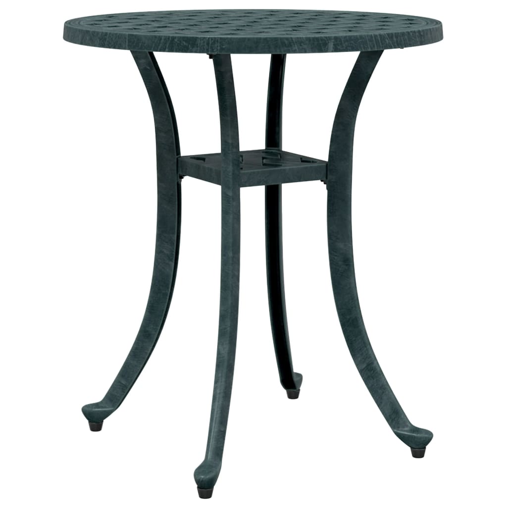 Tavolo da Giardino Verde ÃƒËœ48x53 cm in Alluminio Pressofuso