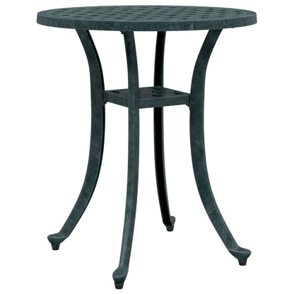 Tavolo da Giardino Verde ÃƒËœ48x53 cm in Alluminio Pressofuso