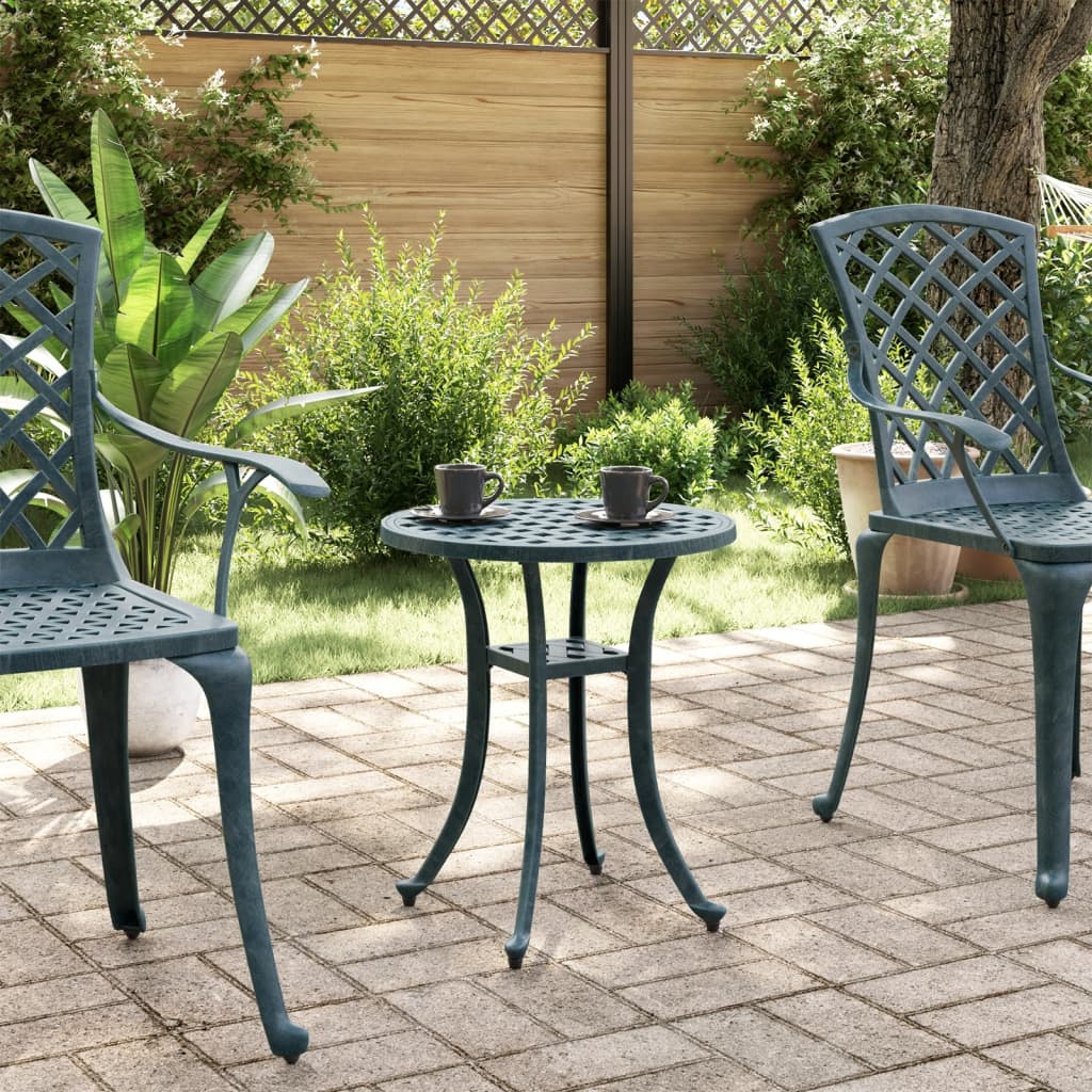 Tavolo da Giardino Verde ÃƒËœ48x53 cm in Alluminio Pressofuso
