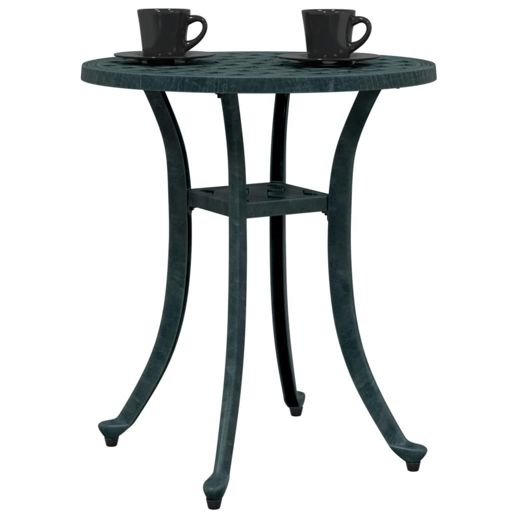 Tavolo da Giardino Verde ÃƒËœ48x53 cm in Alluminio Pressofuso