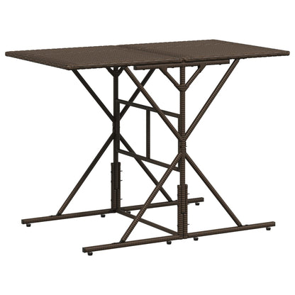 Set da Pranzo da Giardino 7pz con Cuscini in Polyrattan Marrone