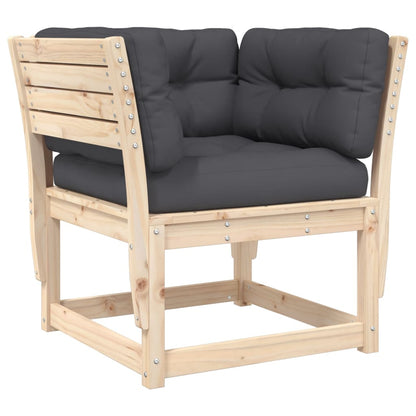 Set Divani Giardino 6 pz con Cuscini in Legno Massello di Pino