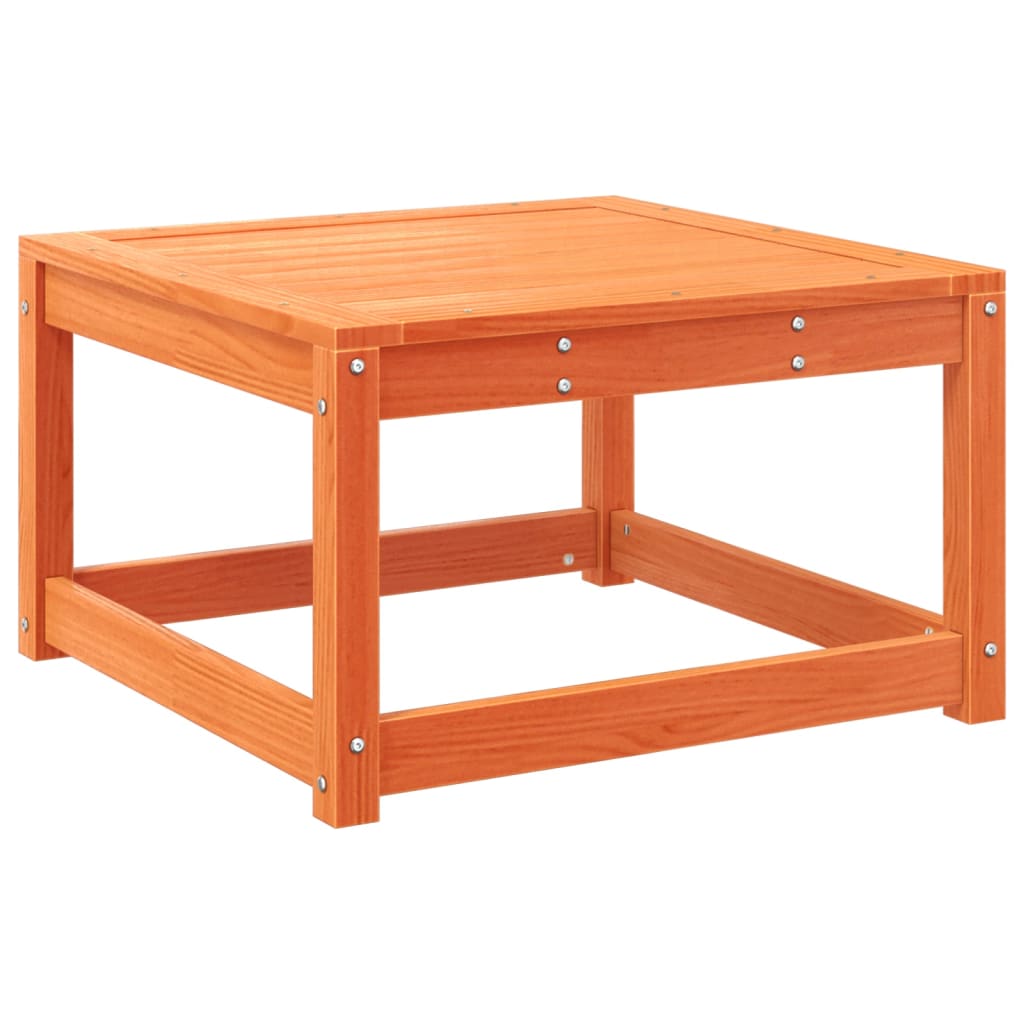 Set Divani da Giardino 5 pz Marrone Cera Legno Massello Pino