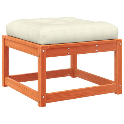 Set Divani Giardino 5pz con Cuscini Marrone Cera Massello Pino