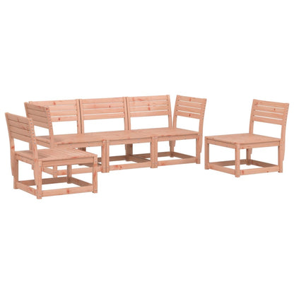 Set Divani da Giardino 5 pz in Legno Massello di Douglas