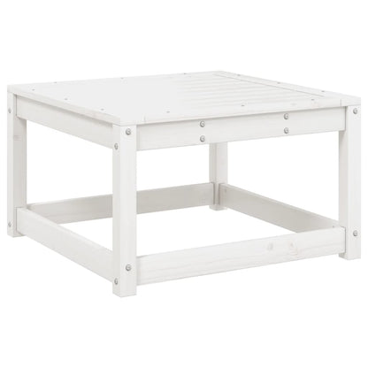 Set Divani da Giardino 3 pz Bianco in Legno Massello di Pino