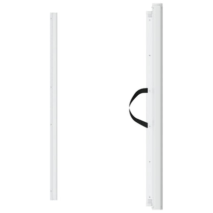 Cancelletto Retrattile per Animali Domestici Bianco 82,5x125 cm