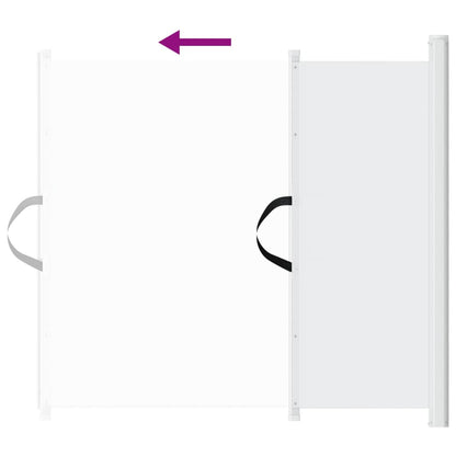 Cancelletto Retrattile per Animali Domestici Bianco 117,5x125cm