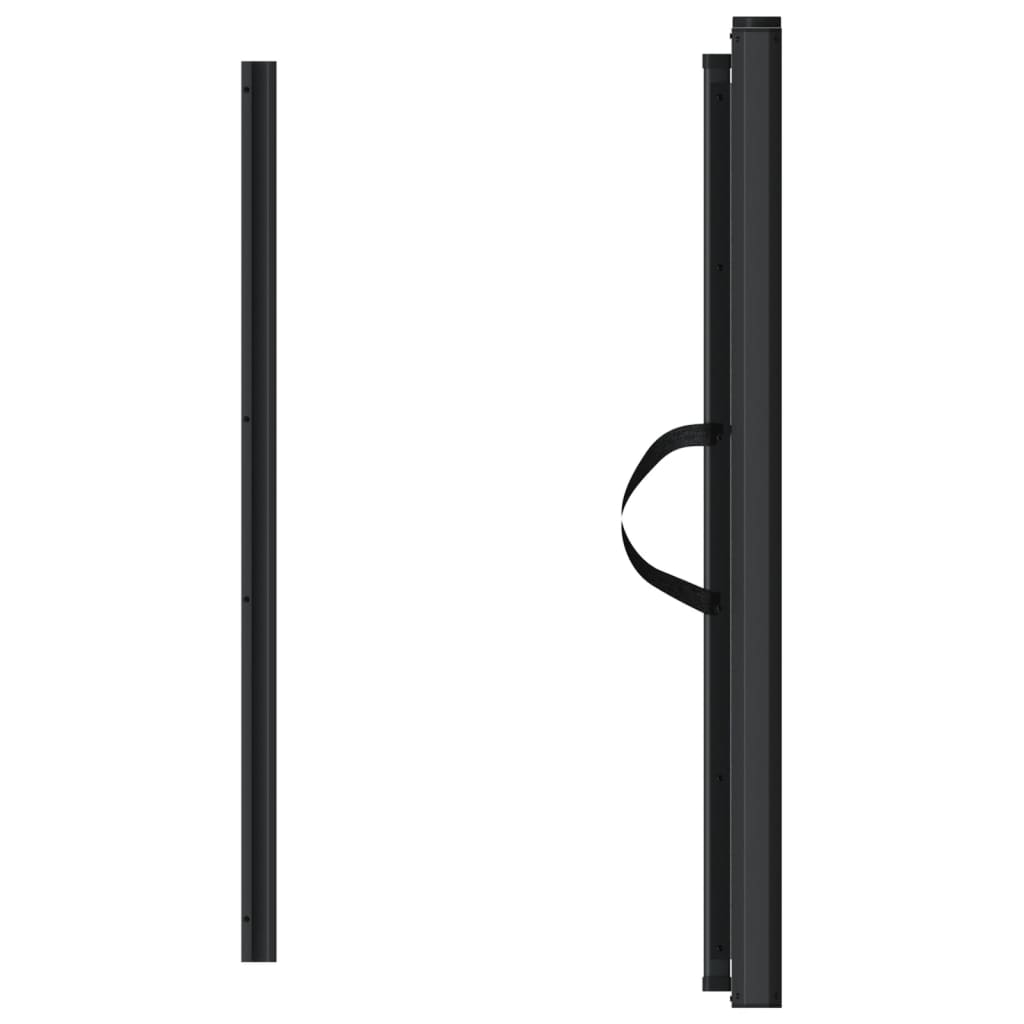 Cancelletto Retrattile per Animali Domestici Nero 82,5x125 cm