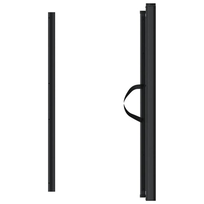 Cancelletto Retrattile per Animali Domestici Nero 82,5x125 cm