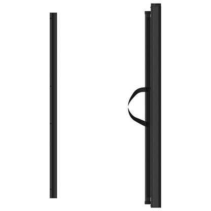 Cancelletto Retrattile per Animali Domestici Nero 102,5x125 cm