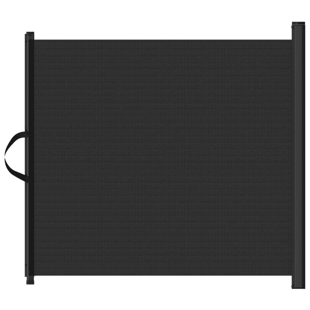 Cancelletto Retrattile per Animali Domestici Nero 117,5x125 cm